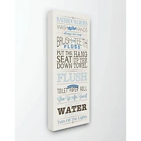 Stupell Industries Bathroom Rules Wall Accent