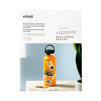 Cricut® Clear US Letter Waterproof Sticker Set, 6ct.