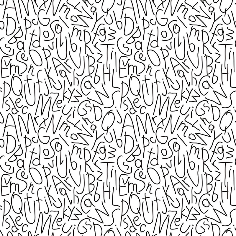 RoomMates Alphabet Jumble Peel & Stick Wallpaper