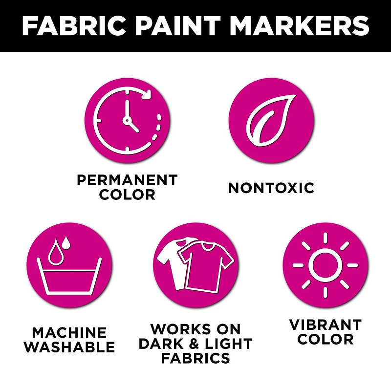 Tulip® Glitter Fabric Paint Markers, 5ct.