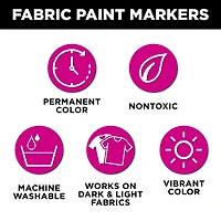 Tulip® Glitter Fabric Paint Markers, 5ct.