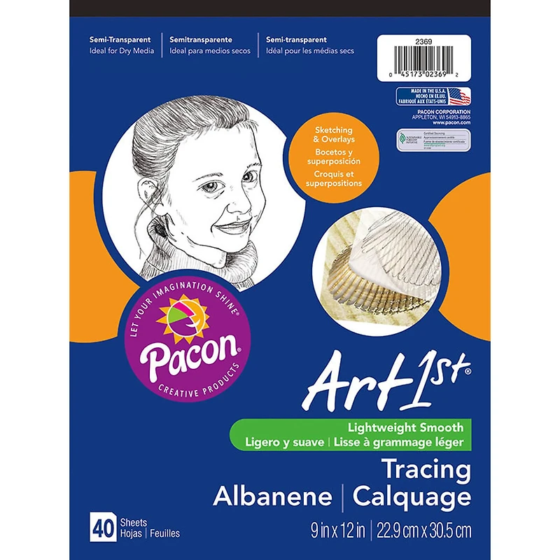 Pacon® UCreate® 9" x 12" White Tracing Pad, 6ct.