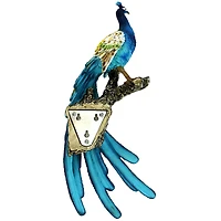 Design Toscano Fine Feathers Perching Peacock Wall Sculpture