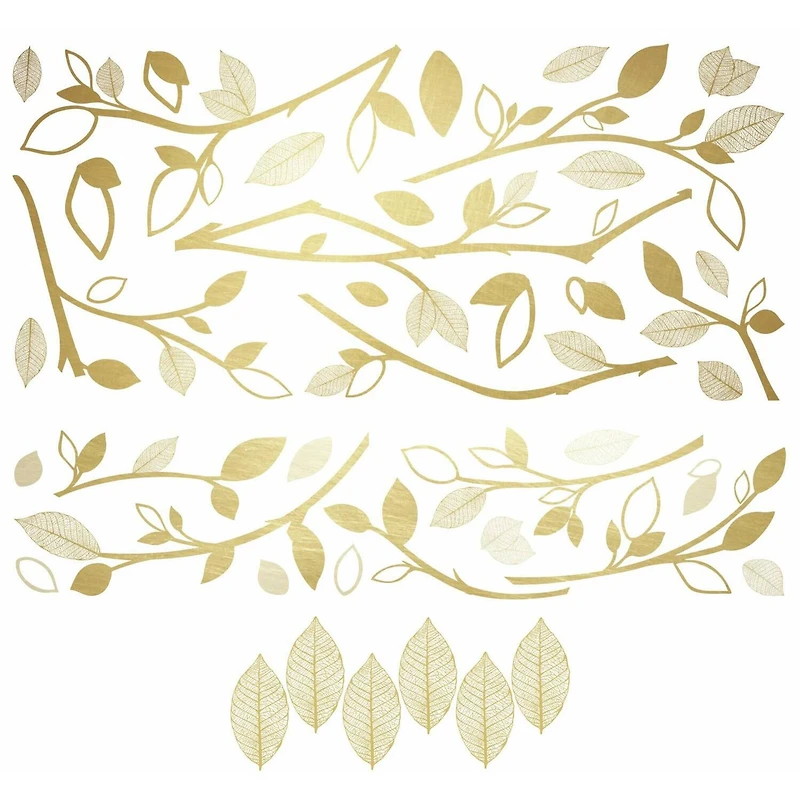 RoomMates Gold Branch Peel & Stick Giant Wall Decals