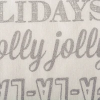 DII® Silver Christmas Collage Tablecloth