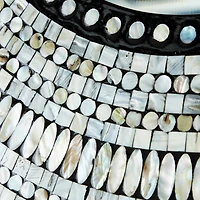 32" Blue Wood Coastal Wall Mirror