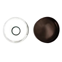 Hello Honey® 10" Clear & Black Metal Sophisticated Glass Cloche with Metal Tray