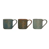 Hello Honey® 5" Pine Bough Stoneware Mug Set