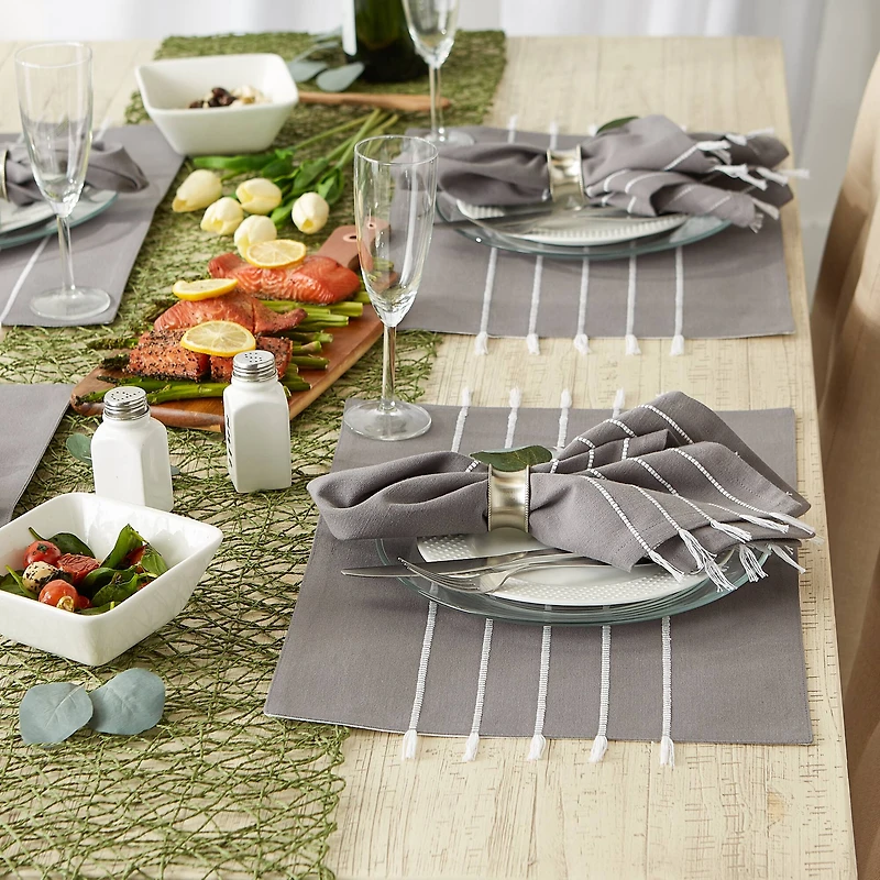 DII® Stripe Tassel Placemats