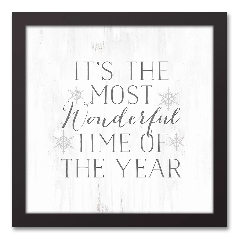 The Most Wonderful Time of the Year 12x12 Black Framed Canvas
