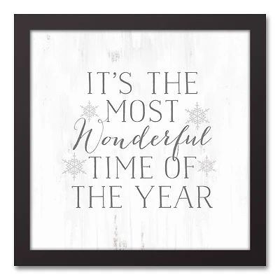 The Most Wonderful Time of the Year 12x12 Black Framed Canvas