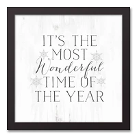 The Most Wonderful Time of the Year 12x12 Black Framed Canvas
