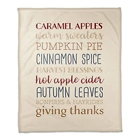 Fall Sentiments Coral Fleece Blanket