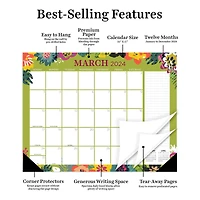 TF Publishing 2024 Floral Large Desk Pad Monthly Blotter Calendar