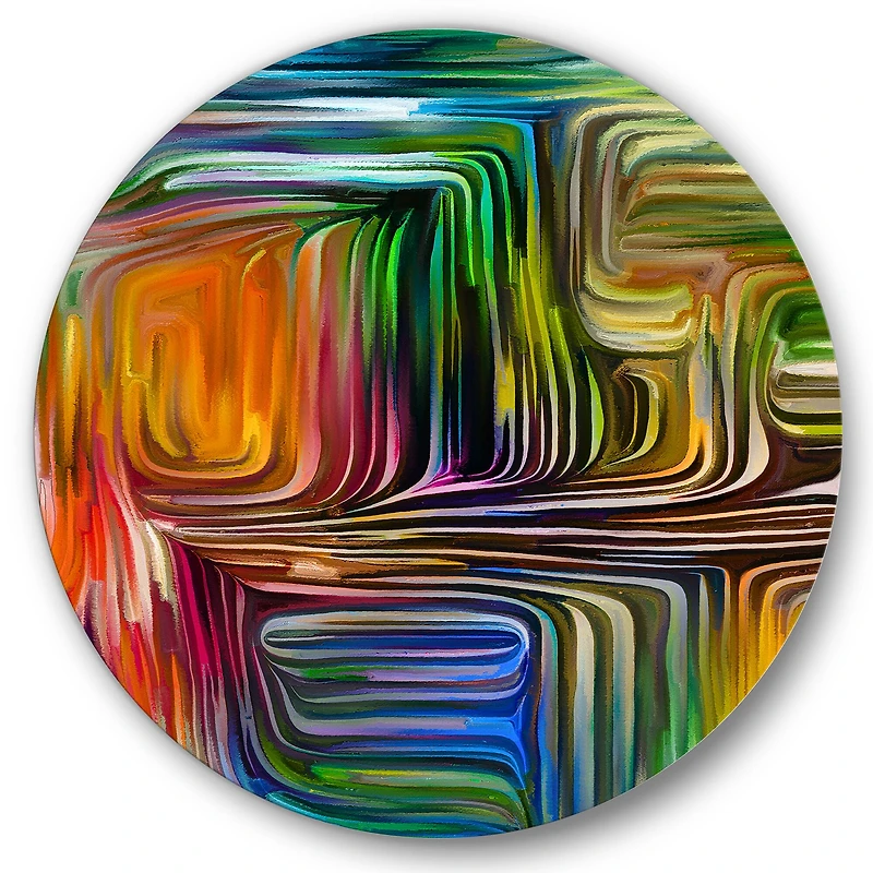Designart - Colour Fusion III - Modern Metal Circle Wall Art