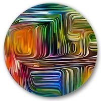 Designart - Colour Fusion III - Modern Metal Circle Wall Art