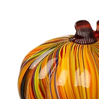 Glitzhome® Multi Striped Glass Short Pumpkin Set