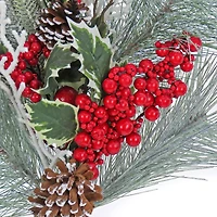 Red Berry & Frosted Pine Spray