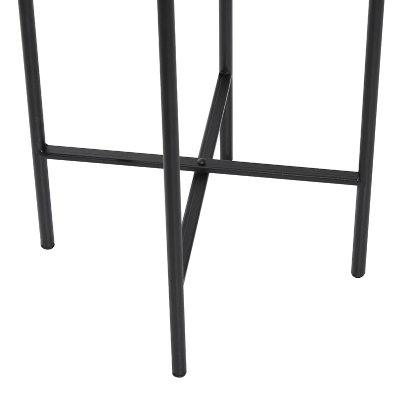 Gold Metal Glam Planter with Black Legs Set