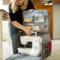 Everything Mary Gray & Red Floral Rolling Tote