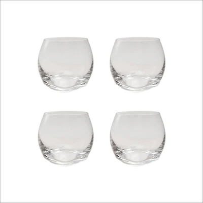 Hello Honey 6-Ounce Whiskey Glass, Clear, Set of 4