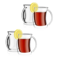 JoyJolt® Caleo Double Wall Coffee & Tea Glasses, 4ct.