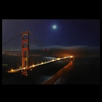 LED Golden Gate Bridge Canvas Wall Art