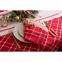 DII® Holly Berry Plaid Tablecloth