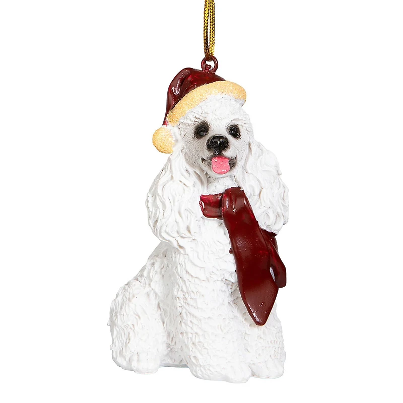 Design Toscano 3.5" White Poodle Ornament Sculpture