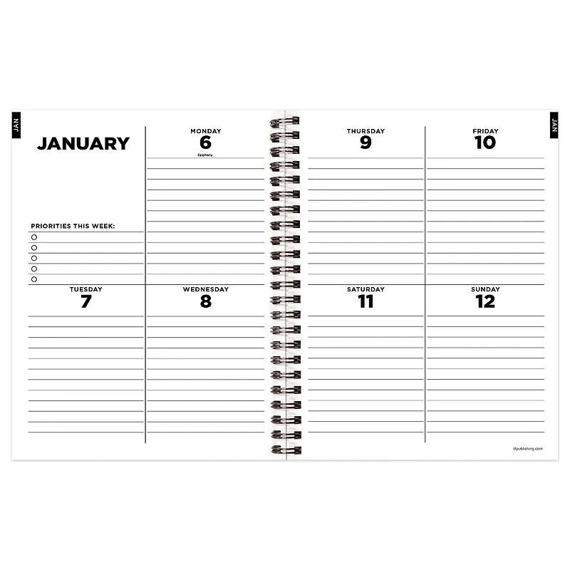 TF Publishing 2025 Medium The Beatles Weekly Monthly Spiral Planner