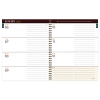 TF Publishing 2025 Large Baroque Marigold Weekly Monthly Spiral Planner