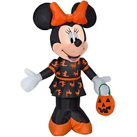 3.5ft. Airblown® Inflatable Disney Halloween Minnie in Black & Orange Dress