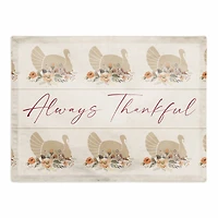 Turkey Always Thankful Poly Twill Placemat