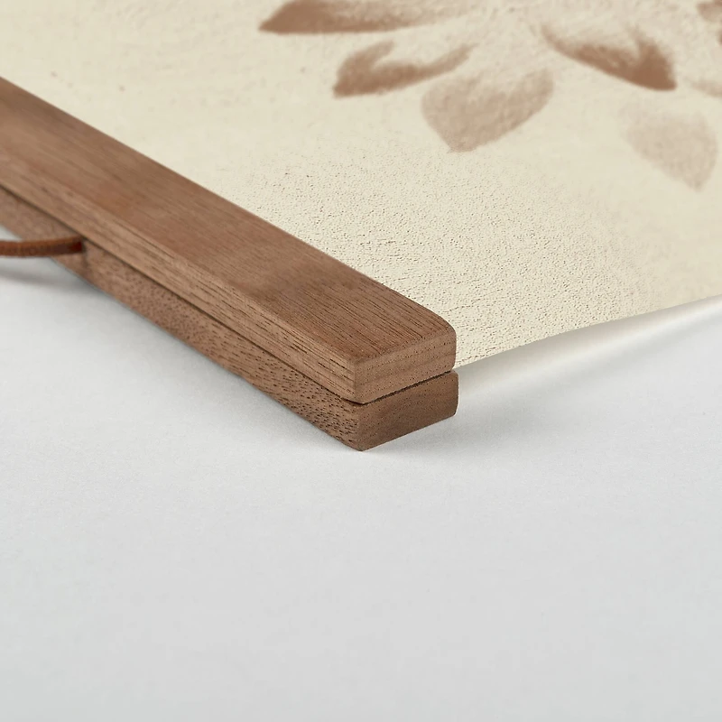 Terracotta Flower Teak Hanging Canvas