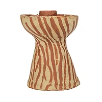 Hello Honey® 5" Round Decorative Hand-Painted Paper Mache Taper Holder