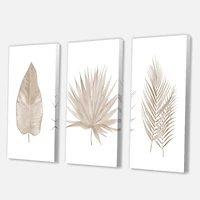 Designart - Tropical Beiges Leaves