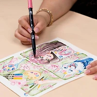Tombow Flowers Manga Illustration Dual Brush Pen Art Set
