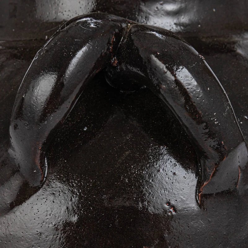 Hello Honey® 12" Black Decorative Clay Jar