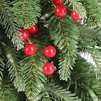 Glitzhome® 6ft Pre-lit Green Artificial Christmas Porch Tree, Warm White Lights