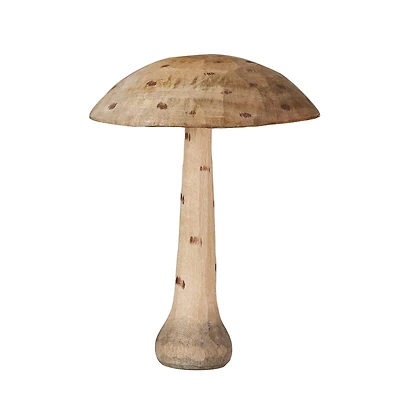 Hello Honey® 4.75" Natural Dotted Carved Wood Mushroom
