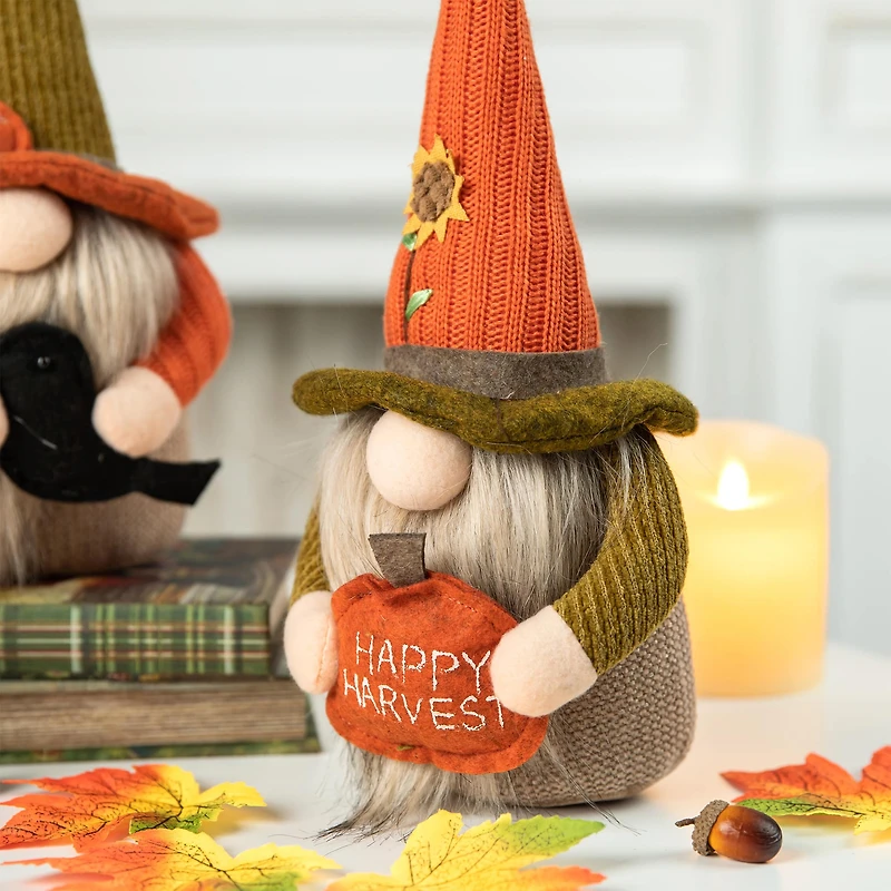 Glitzhome® 13" Fall Fabric Gnome Set