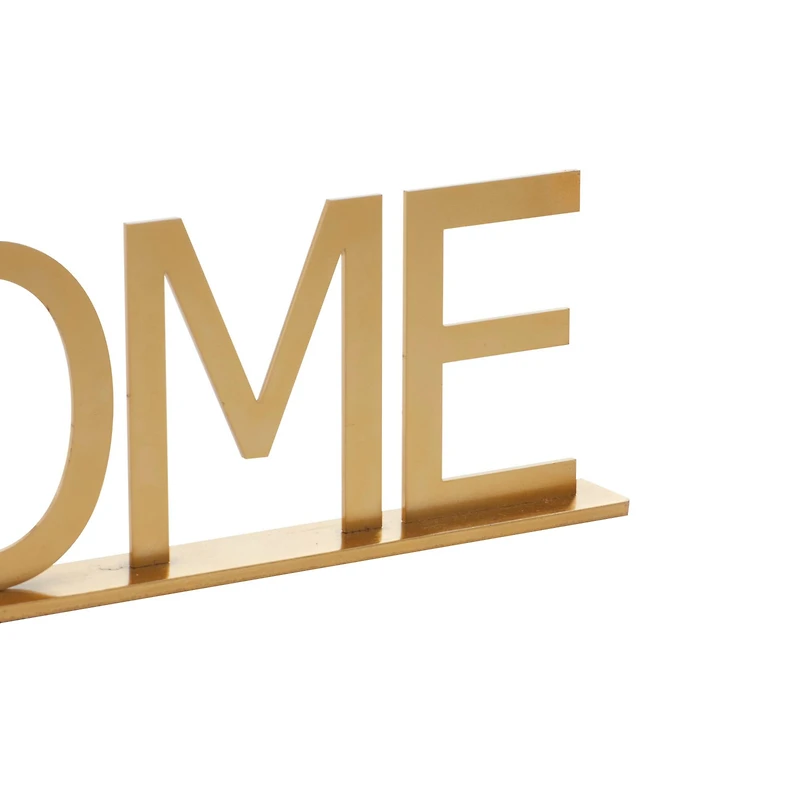 10" Gold Metal Family & Home Tabletop Sign Set