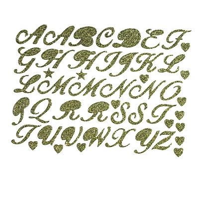 JAM Paper Caps Gold Standard Script Stickers