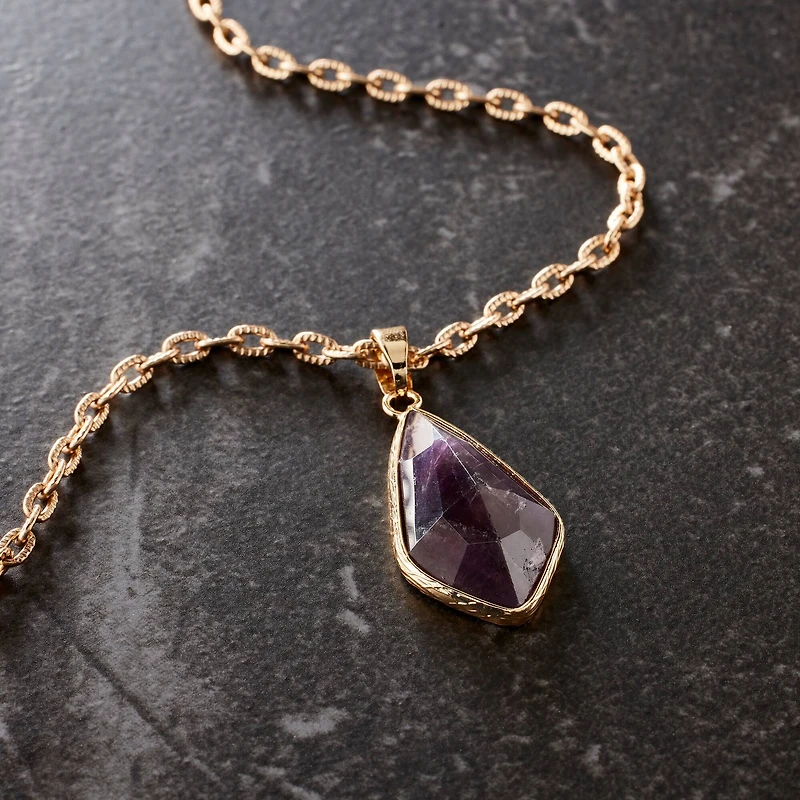 Amethyst Drop Pendant by Bead Landing™