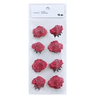 Red Roses Floral Dimensional Stickers by Recollections™