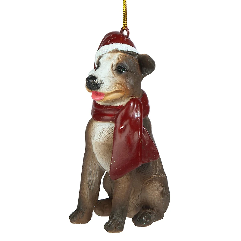 3.5" Pitbull Holiday Dog Ornament