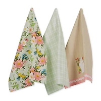 DII® Spring Bouquet Bunny Dishtowel Set