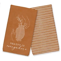 Orange Vase Beauty is Everywhere Towel Set