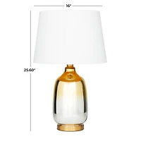 Gold Glass Glam Accent Lamp, 16" x 16" x 26"