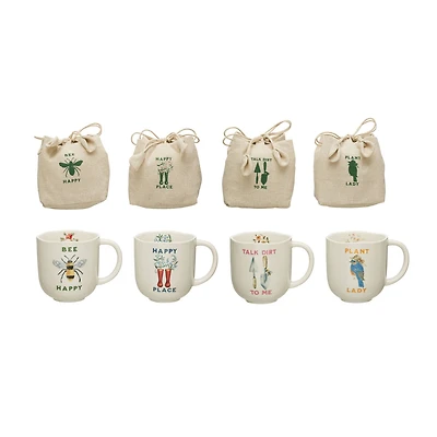Hello Honey® Painted Garden Stoneware Mug Set
